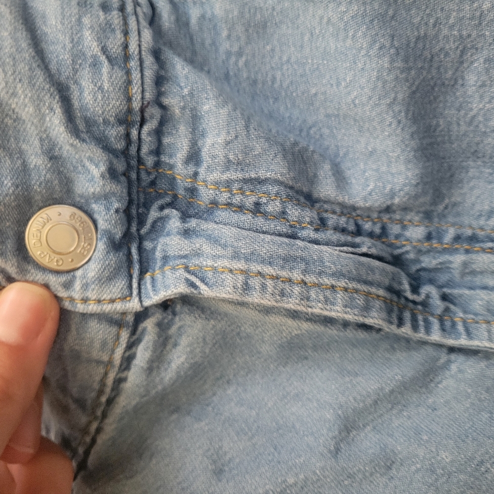 Gap Mid Rise Wide Leg Baggy Cargo Light Jeans, Size 31/12 Loose Fit Pockets. - Picture 13 of 16